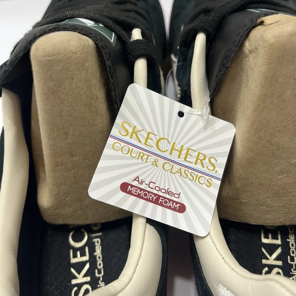 Skechers Court & Classic Men Hotshot Azir Sneaker Black Suede Gum Rubber Sole 11